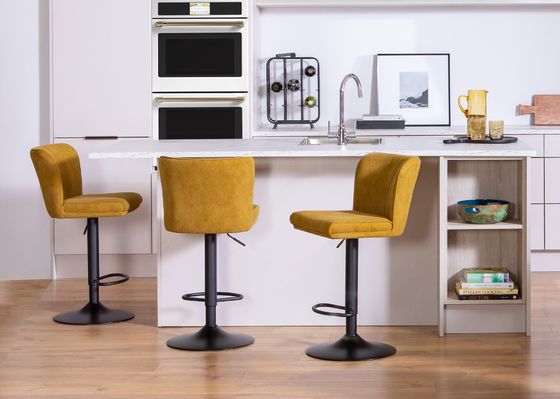 Customized Modern Wood / Metal Bar Counter Chair In Black Design