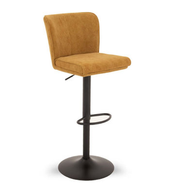 Modern Black Industrial Style Wooden Metal Footrest Bar Stool with Minimalist Design